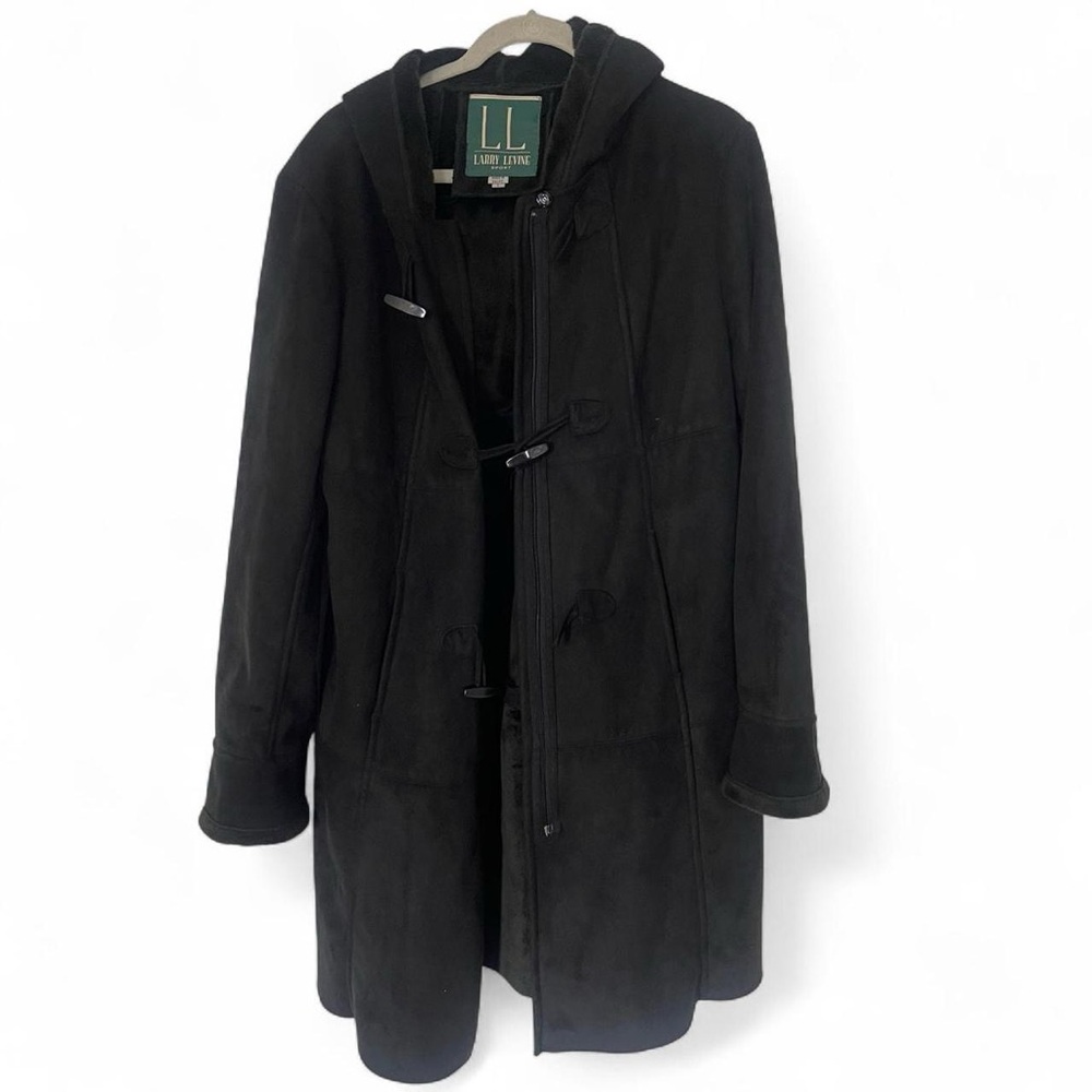 Larry Levine Green Hooded Coat